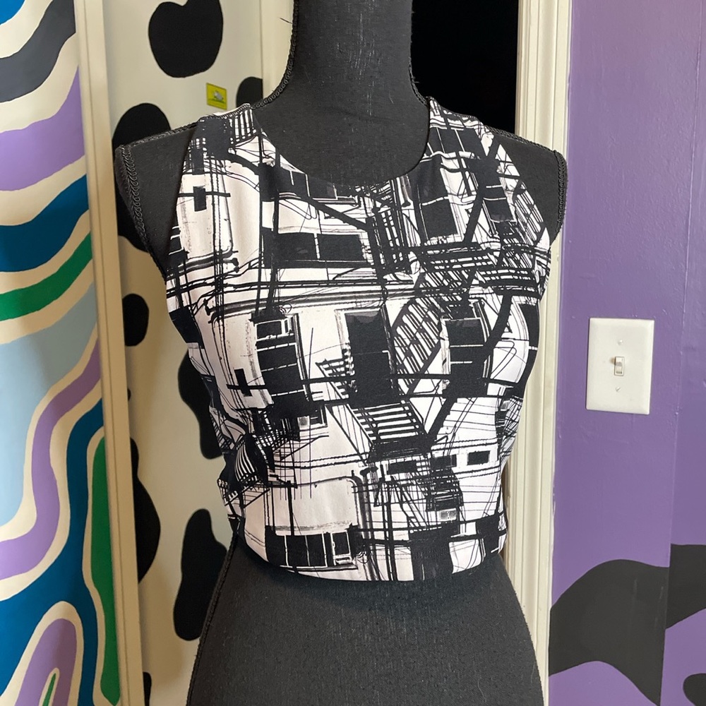 City Buildings Graphic Sports Tank